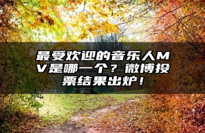 最受欢迎的音乐人MV是哪一个？微博投票结果出炉！