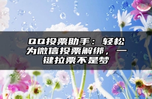 QQ投票助手：轻松为微信投票解绑，一键拉票不是梦