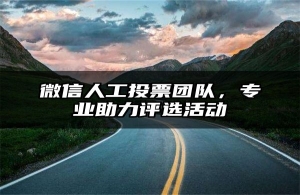 微信人工投票团队，专业助力评选活动