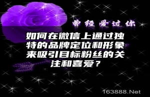 如何在微信上通过独特的品牌定位和形象来吸引目标粉丝的关注和喜爱？