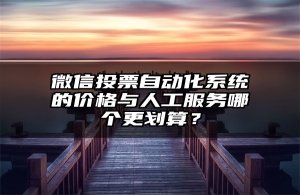 微信投票自动化系统的价格与人工服务哪个更划算？