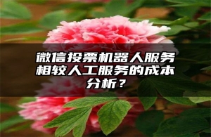 微信投票机器人服务相较人工服务的成本分析？