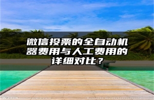 微信投票的全自动机器费用与人工费用的详细对比？