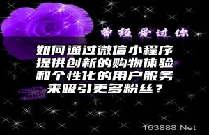 如何通过微信小程序提供创新的购物体验和个性化的用户服务来吸引更多粉丝？